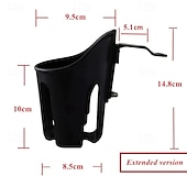 abordables Accessoires pour motos et VTT-Universal Motorcycle Water Bottle Holder, Handlebar Cup Holder for Bike Scooter ATV, Sturdy Drink Cage Motorcycle Accessories, Simple Mount Design, Black