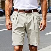 preiswerte Arbeitsshorts-Herren Schicke Shorts Arbeitsshorts Kurze Golfhosen Tasche Einfach Komfort Atmungsaktiv Knielang Outdoor Geschäft Sport Lässig Schwarz Khaki