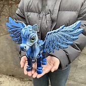 preiswerte Statuen-Große, 3D-gedruckte, bewegliche Pegasus-Figur, realistisches geflügeltes Pferdemodell, Sammlerstück einer Fantasiegestalt, Schreibtischdekoration für Zuhause oder Büro, Geschenkidee, Skulptur eines