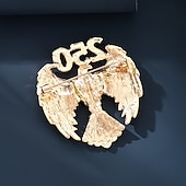  Broche met adelaar en paard ter ere van het 250-jarig jubileum, voor mannen en vrouwen, Amerikaanse patriottische boutonnière met strass-steentjes en een afbeelding van een Amerikaanse zeearend,