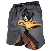 ieftine Animale și păsări-Bărbați Amuzant Rață animale de desene animate Boxeri înot Costume de baie Pantaloni scurți de baie Pantaloni Scurti Talie medie Hawaiană Vacanta la plaja Buzunare laterale Căptușeală din plasă Talie
