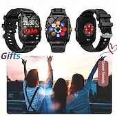 voordelige Smartwatches-Rugged Smart Watch, Military Tactical Fitness Tracker with Heart Rate Monitor &amp; SpO2, Waterproof Sport Smartwatch for Men Women, Compatible with iPhone Android, Ideal Birthday Gift