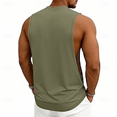 abordables Camisetas sin mangas de gimnasio-Hombre Camiseta sin mangas Chaleco Camisetas Interiores Camisa sin mangas Sin Mangas Escote Redondo Verano Primavera Plano Moda Deportivo Clásico Puro Casual Gimnasia Calle Negro Blanco Rosa Camiseta