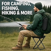 cheap Outdoor Recreation-Portable Folding Chair Adult Heavy-Duty Portable Folding Chair with a 440 lbs Weight Capacity, Lightweight and Sturdy Frame, Compact Foldable Outdoor Chair with Portability, Stool-Like, Weather-Resist