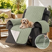 זול כיסוי לכיסא נדנדה-כיסוי כורסה עמיד למים מרופד עבור כיסא שכיבה גדול כיסוי כיסוי מושב ניתן לכביסה הפיך עם רצועות מתכווננות אלסטיות לילדים חיות מחמד