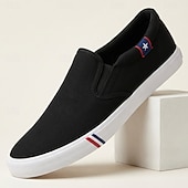 economico Scarpe Casual Slip-On-Sneakers casual da uomo nere slip-on, leggere e comode, ideali per camminare, minimaliste e basse, perfette per l'uso quotidiano, i viaggi, le uscite del fine settimana e uno stile casual elegante.