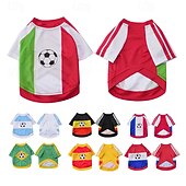 Недорогие Праздник-Футбольная одежда для собак, можно стирать в машинке.