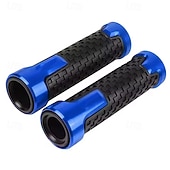 tanie Akcesoria do motocykli i quadów-Uchwyty motocyklowe 7/8", uniwersalne 22 mm, antypoślizgowe, aluminiowe, gumowe uchwyty CNC do kierownicy skutera sportowego, ergonomiczne i wygodne końcówki kierownicy, 1 para