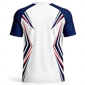  Men's Soccer Jersey Shirt White France Style Fan Tee Breathable Mesh Athletic Top "Allez Les Bleus" Graphic Quick Dry Performance Shirt UPF50+ Tournament Game Day