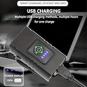 tanie latarki taktyczne-Zestaw oświetlenia rowerowego, przednie światło przednie o mocy 1000 lumenów, ładowane przez USB, tylne światło z bezprzewodowymi kierunkowskazami, wodoodporne, wysokiej jasności diody LED do rowerów