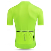 tanie Męskie koszulki-Męskie Koszulka rowerowa Jeden kolor Krótki rękaw Rower Dżersej Top z 3 tylnymi kieszeniami Odporny na UV Szybkie wysychanie Kieszeń na plecach Odvádí pot Sport Czarny Biały Czerwony Odzież