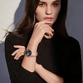 olcso Okosórák-okosóra nőknek, elegáns, kerek számlapú okosóra fitneszkövetővel, alvásfigyelővel, lépésszámlálóval, IP68 vízállósággal, barkács óralap, Android, iOS, iPhone, Samsung kompatibilis