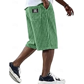 رخيصةأون شورت كاجوال-رجالي شورتات شورت كاجوال سروال قصير جيب مرونة الخصر ألعاب بسيطة سهل راحة متنفس طول الركبة فضفاض الأماكن المفتوحة عطلة العطلة موضة أسود أبيض مرن نسبياً