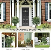 economico Piante e Verde Artificiale-Cespuglio artificiale di felce di Boston da 89 cm, grande, resistente ai raggi UV, dall'aspetto realistico, con 38 fronde naturali, ideale per decorazioni interne ed esterne, patio, veranda, giardino, matrimoni e ufficio.