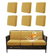 Недорогие Чехол для дивана-100% водонепроницаемые, не проливающиеся чехлы для уличных подушек, чехлы для диванов, эластичные чехлы для подушек садовых кресел, сменные чехлы для сидений, однотонные.