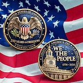 levne 250. výročí USA-Pamětní mince k 250. výročí USA 1776-2026, vlastenecká medaile orla bělohlavého, e pluribus unum, 250 let svobody, sběratelský dárek z americké historie