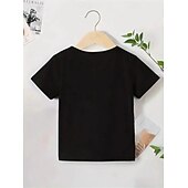 cheap Boy's 3D Funny Humor-Cotton American Independence Day Kids Girls' Black Red Printed T shirt Blouse Crew Neck Short Sleeve Casual Daily Outdoor Casual Graphic Summer