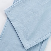 abordables Día festivo-Hombre Pantalones de lino Pantalones Pantalones de verano Pantalones anchos Pantalones de playa Pierna recta A Rayas Comodidad Transpirable Longitud total Casual Diario Playa Vacaciones Moda Azul