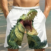  Per uomo Coccodrillo Divertente animali dei cartoni animati Costumi da bagno Costumi da bagno Pantaloncini da bagno Pantaloncini da Surf Misura del girovita medio Hawaiano Vacanza al Mare Tasche
