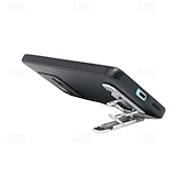 abordables Supports de téléphone-Lot de 2 supports de téléphone ultra-fins en métal, pliables et réglables, pour bureau, position verticale. &amp;Support adhésif horizontal pour iPhone 17, 16, 15 Pro Max, Samsung Galaxy et tous les