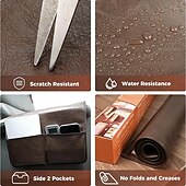 levne Potah na křeslo-Voděodolný potah na pohovku, potah na opěrku hlavy s elastickým popruhem a kapsou, chránič loketní opěrky, protiskluzový potah na opěrku hlavy křesla, chránič nábytku do obývacího pokoje, odolný, snadno se čistí