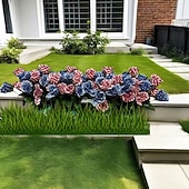 cheap U.S. 250th Anniversary-3Pcs 250th Anniversary Artificial Chrysanthemums &amp; Rose Flowers, Reusable Plastic Flowers for American Independence Day Decorations, 4th of July Party Decor, Home &amp; Garden Centerpieces