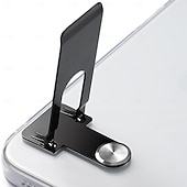 tanie Uchwyt na telefon-Zestaw 2 podstawek do telefonu komórkowego, ultracienki metalowy stojak na tył telefonu, składany, regulowany uchwyt pionowy/poziomy do iPhone'a 17 16 15, Samsunga, uniwersalny, minimalistyczny,