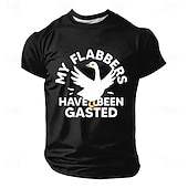  Camiseta masculina "My Flabbers Have Been Gasted" da White Goose, engraçada, sarcástica, com meme peculiar, modelagem regular, casual, streetwear, presente, roupa de grife, tamanhos P, M, G, GG, XGG,