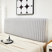 baratos Acessórios de cama-Capa de cabeceira espessa em jacquard com cobertura total e à prova de poeira. Protetor de cabeceira em jacquard espesso para cama.