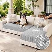 voordelige Bankhoes-100% waterdichte bankhoezen voor hoekbanken, antislip bankhoes voor honden, 2 stuks huisdierbankhoezen voor 2 L-vormige kussens, wasbare zachte bankhoes