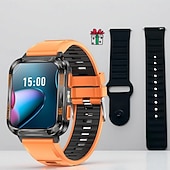 economico Smartwatch-Smartwatch robusto da uomo con torcia, smartwatch militare per attività all'aperto con chiamate Bluetooth, 2 cinturini, monitoraggio del sonno, oltre 100 modalità sportive, orologio fitness