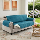 olcso Kanapé huzat-vízálló, megfordítható kanapéhuzat 3 párnára, háziállatbarát kanapéhuzat kutyáknak, mosható bútorvédő huzat csúszásgátló rugalmas pánttal