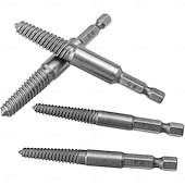 Недорогие Ручные инструменты-Набор из 10 предметов для извлечения сломанных винтов, комплект сверл для удаления сорванных резьбовых соединений, шестигранный хвостовик 1/4 дюйма, инструмент для легкого извлечения поврежденных