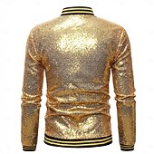 economico Cime-Disco Anni '80 Metallico Lucido Cappotto Mascherata Disco Paillettes Costume Per uomo Mascherata Festa / Sera Parata dell'Orgoglio Mese dell'orgoglio Adulti Cappotto