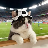 Недорогие Праздник-шапка для питомца с футбольным рисунком