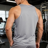 tanie Tank topy sportowe-Męskie Bezrękawnik Kamizelka Podkoszulki Bluzka na ramiączkach Bez rękawów Łódeczka Lato Wiosna Równina Moda Klasyczny Wygodny Gładkie Codzienny Siłownia Ulica Czarny Biały Wino Top Tee dla mężczyzn