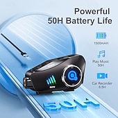 olcso Motorkerékpár- és terepjáró-kiegészítők-q28 motoros sisakkamera, 1080p HD vezeték nélküli akciókamera 50 órás akkumulátor-üzemidővel, 120°-os széles látószögű, 360°-ban forgatható, IP66 vízálló sisakra szerelhető videokamera motorozáshoz és