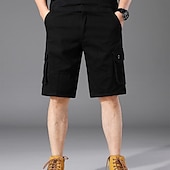 abordables Classique-Homme Pantalon cargo Shorts cargo Shorts Short décontracté Multi-poches Uni Couleur Pleine Séchage Rapide Longueur Genou Extérieur Salle de sport Entraînement Sports Sportif Noir Vert Non Elastique