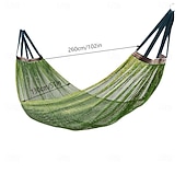 voordelige Patio-decoratie-Hangmat voor buiten met ijsnet en gebogen stang, anti-kantelontwerp voor veilige en comfortabele ontspanning, perfect voor kamperen, reizen, loungen in de achtertuin en buitenavonturen, duurzaam en