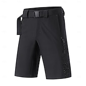 お買い得  メンズショートパンツ・タイツ・パンツ-Arsuxeo 男性用 純色 サイクリング ロード ショーツ サイクリングパンツ MTBショーツ バイク ショートパンツ バギーショーツ フォームフィット スポーツ 通気性 速乾性 フロントファスナー 反射性トリム ブラック アーミーグリーン 衣類 サイクルウェア