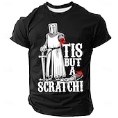  è solo un graffio divertente cavaliere medievale citazione sarcastica del film maglietta umorismo girocollo manica corta bordeaux regalo per appassionati di cinema abbigliamento di design