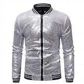 economico Cime-Disco Anni '80 Metallico Lucido Cappotto Mascherata Disco Paillettes Costume Per uomo Mascherata Festa / Sera Parata dell'Orgoglio Mese dell'orgoglio Adulti Cappotto