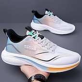 abordables Zapatillas Informales-Zapatillas deportivas ligeras para hombre, transpirables, con cordones, para caminar, con amortiguación deportiva, ideales para hombres activos, para entrenamientos en el gimnasio, para correr, para viajar y para uso diario informal.