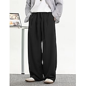 economico pantaloni casual-Per uomo Pantaloni Pantaloni casual Pantaloni Larghi Borse refrigeranti Coulisse Tasca Elastico in vita Semplice Comodità Morbido Casuale Quotidiano All'aperto Vacanza Moda Vestibilità comoda Nero