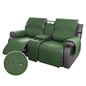 voordelige Fauteuilhoes-100% waterdichte hoes voor relaxbank, tweezitsbank, morsbestendig met middenconsole, antislip, gewatteerde bankbeschermer, bankhoes voor 2-zits relaxbank, meubelhoes voor thuis
