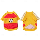 Недорогие Праздник-Футбольная одежда для собак, можно стирать в машинке.