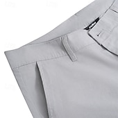 preiswerte Geschäft-Herren Leinenhosen Hose Anzughose Sommerhose Knöpfe Fronttasche Gerader Schnitt Einfach Komfort tragbar Volle Länge Lässig Täglich Geschäft Urlaub Mode Schwarz Weiß Unelastisch