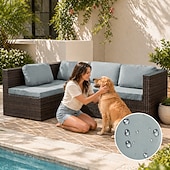 رخيصةأون غطاء وسائد الفناء-4 أغطية وسائد قابلة للتمدد للفناء، بديل لأغطية الأرائك الخارجية، أريكة خارجية &amp;أغطية للأرائك، وأغطية للوسائد لأثاث الفناء، وواقيات أثاث قابلة للغسل وإعادة الاستخدام