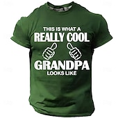 economico Magliette divertenti da uomo-Ecco come appare un nonno davvero fantastico. Maglietta da uomo con stampa divertente e spiritosa, maniche corte, girocollo, casual, regalo, abbigliamento firmato, taglie S, M, L, XL, XXL.