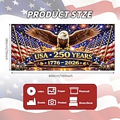 billiga 250:e årsjubileum-Dekorationer för garageporten till amerikansk självständighetsdag, fyrverkerier, amerikansk flagga, patriotisk bakgrund för garageporten, dekorationer för amerikansk flagga, frihetsminnesfest